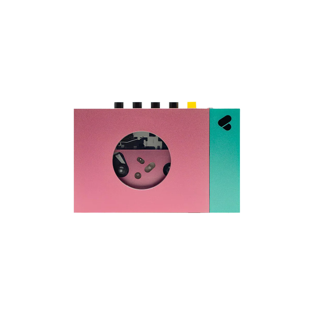 WE ARE REWIND Pink & Green Cassette Player Edith